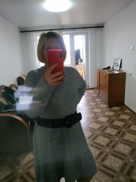 Сарафан сукня великого розміру жіноча. Трикотажна зимня.