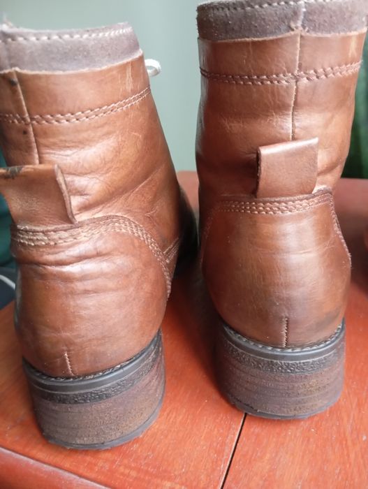 Шкіряні утеплені на натуральній вовні черевики р.39