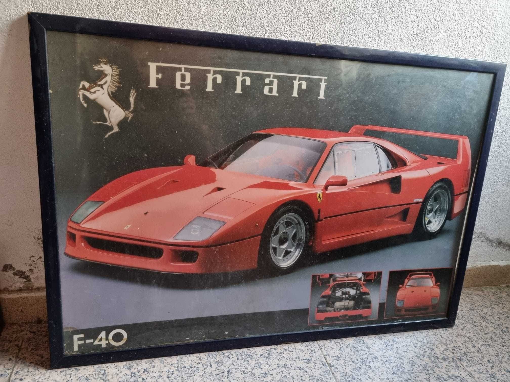 Quadro Ferrari F40 antigo para pequeno restauro