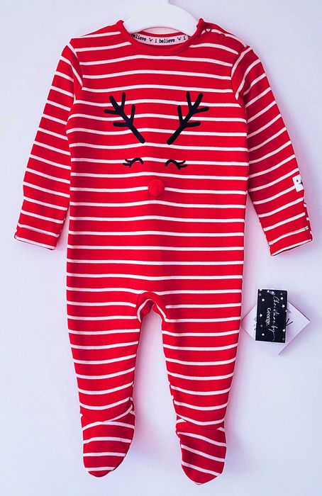 Nowe świąteczne śpiochy pajac renifer George 62/68