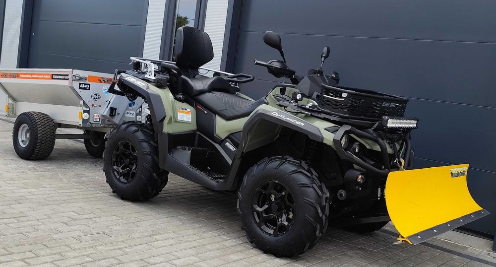 Can-Am Outlander 650 MAX PRO+, PRZYCZEPA, pług, max wyposażenie!