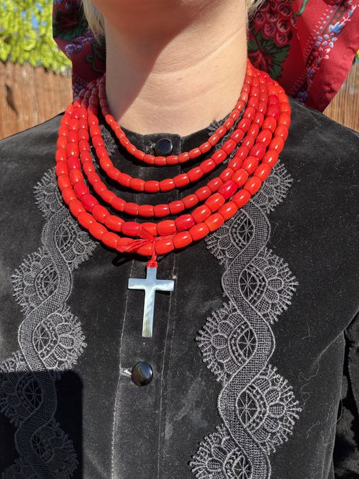 Korale śląskie Rozbarskie ludowe regionalne strój ludowy śląski