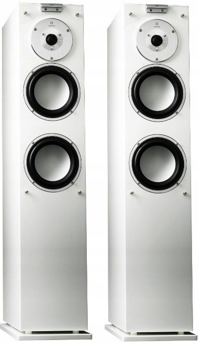 Białe kolumny Głośnikowe podłogowe stereo Audiovector X3 Super