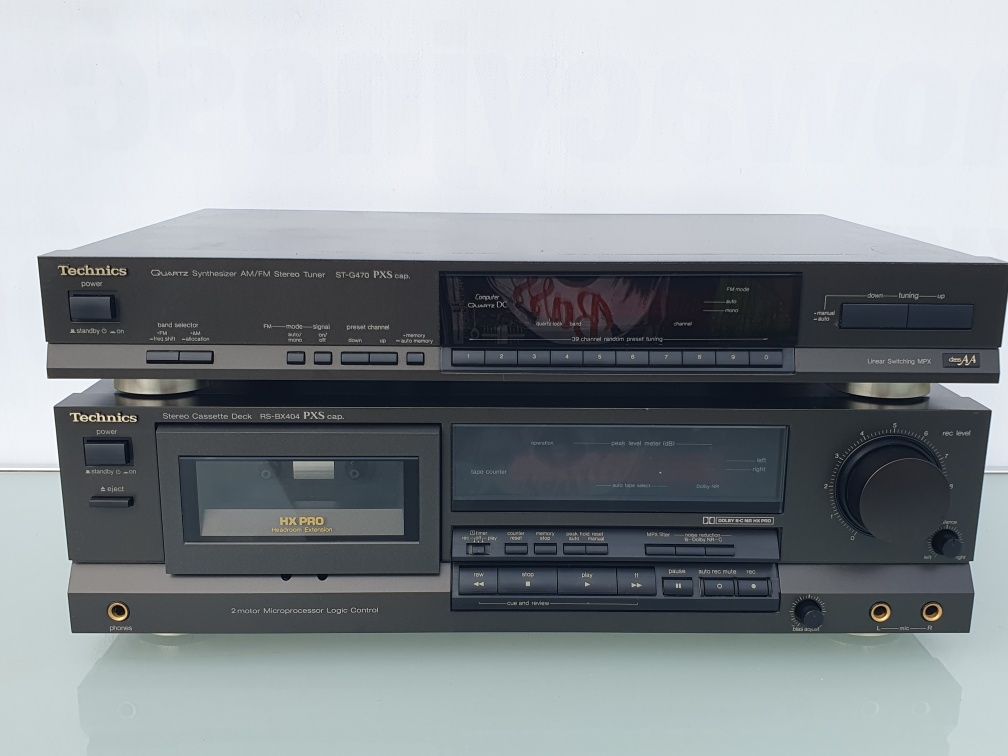 Magnetofon kasetowy Technics rs-bx404 oraz tuner st-g470