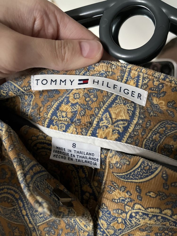 wzorzyste szerokie spodnie Tommy Hilfiger rozmiar 36