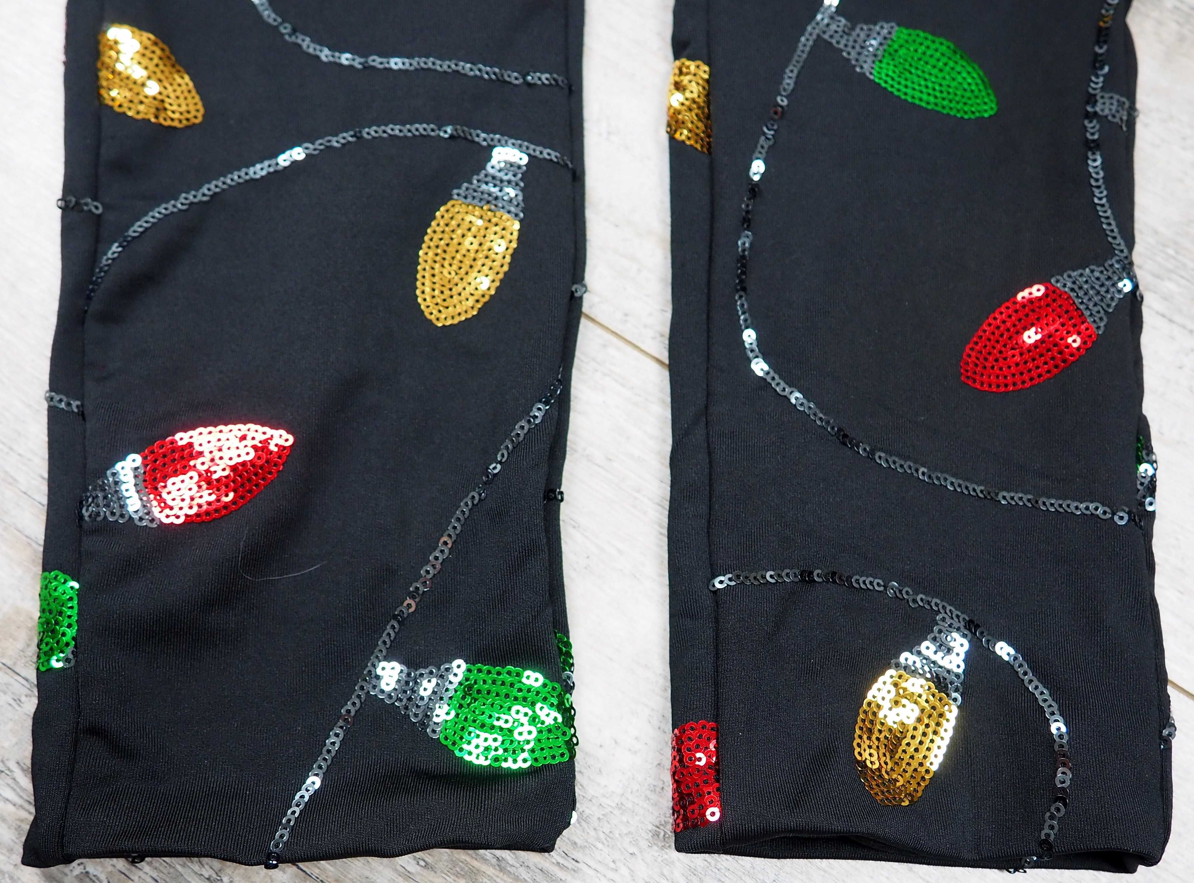 TIPSY ELVES_Christmas Lights Leggings_świąteczne legginsy_M