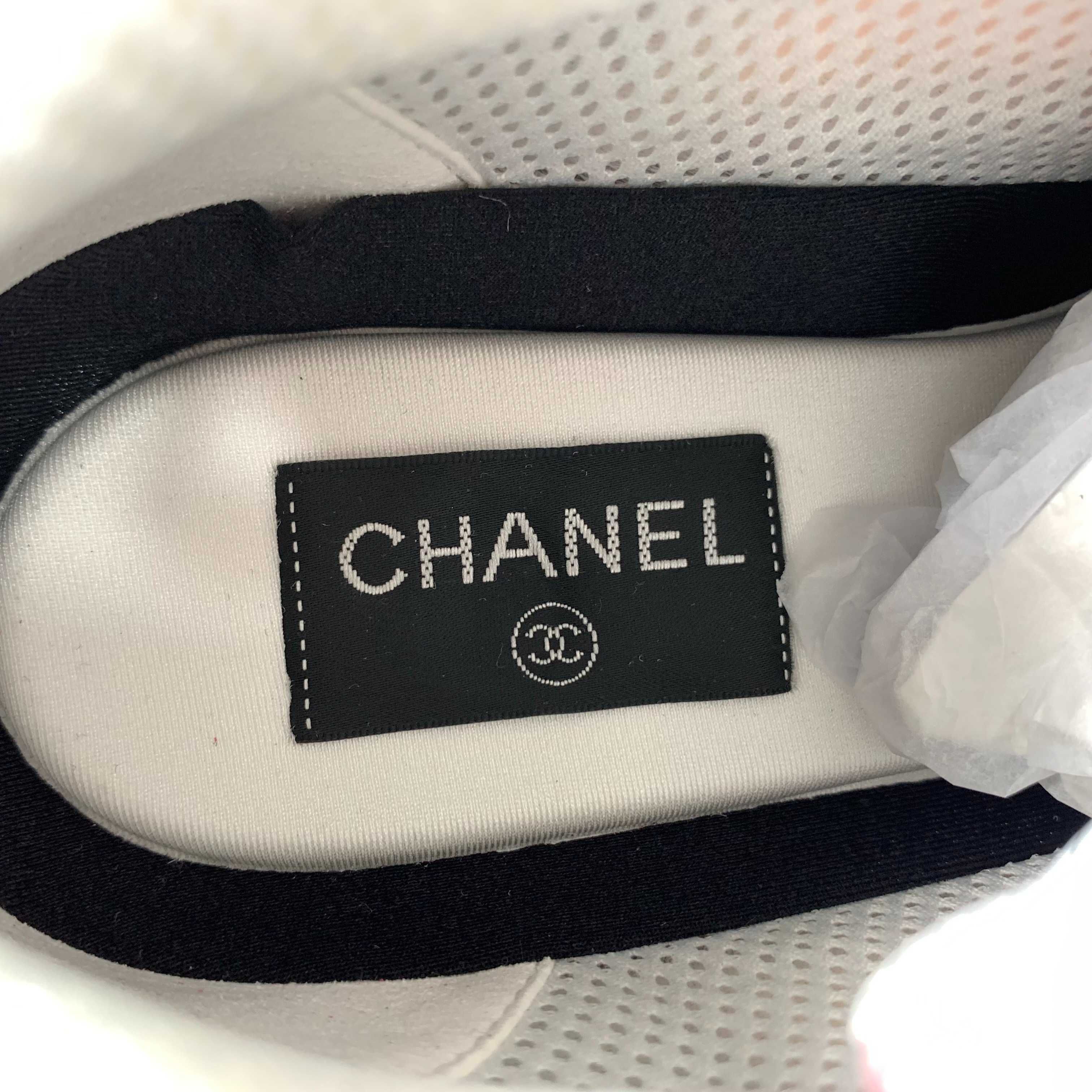 Женские кроссовки chanel 21B sneakers black white