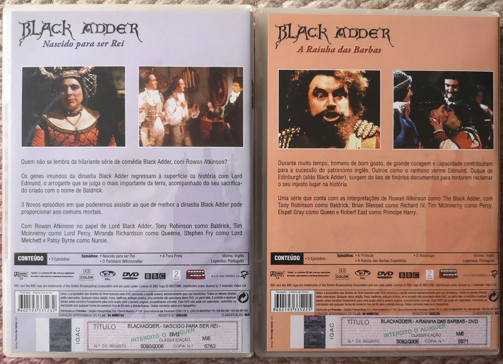 2 dvds Black Adder