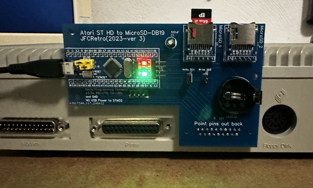 Atari ACSI2STM emulator HDD do ST/STF/STFM/STE + karta microSD