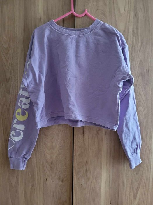 Szeroka, fioletowa bluza dla dziewczynki rozmiar 146 Pepco