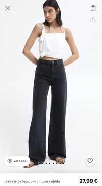 Jeans Wide Leg cintura subida 32