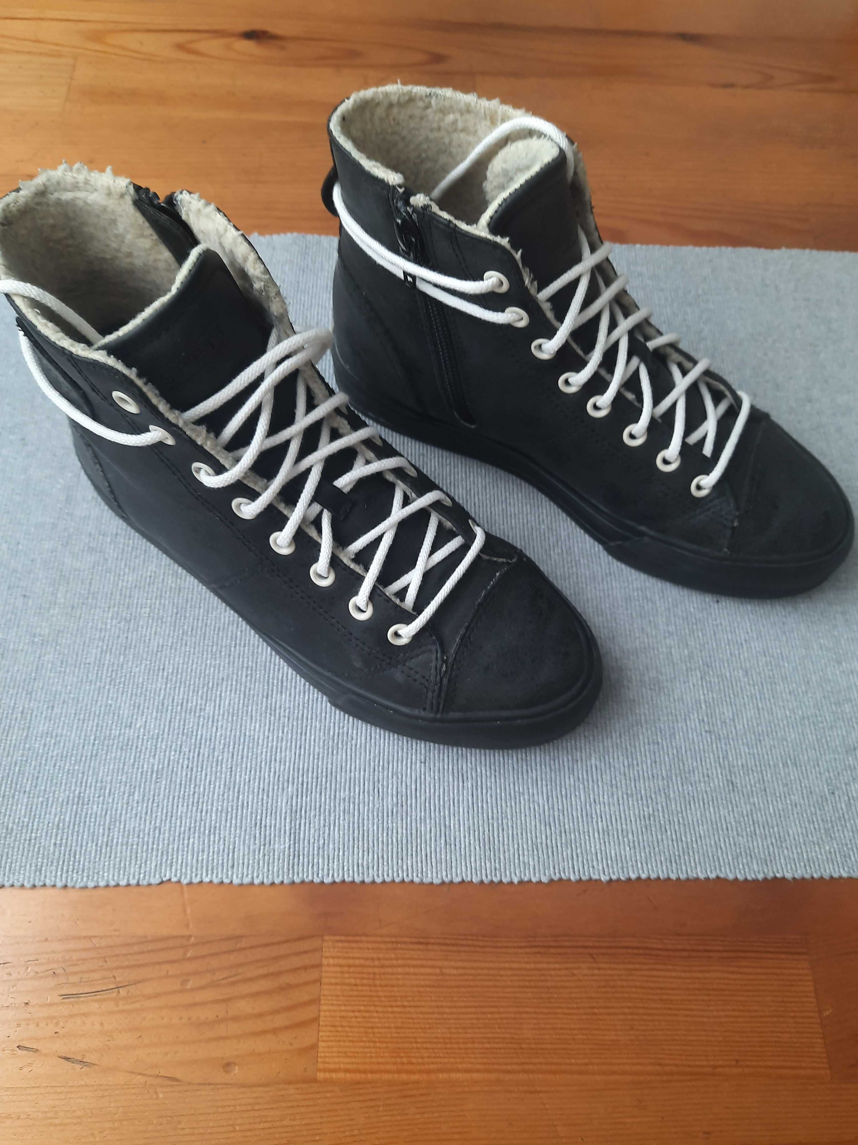 Buty sneakersy zimowe Esprit trampki ocieplane rozm. 36 czarne