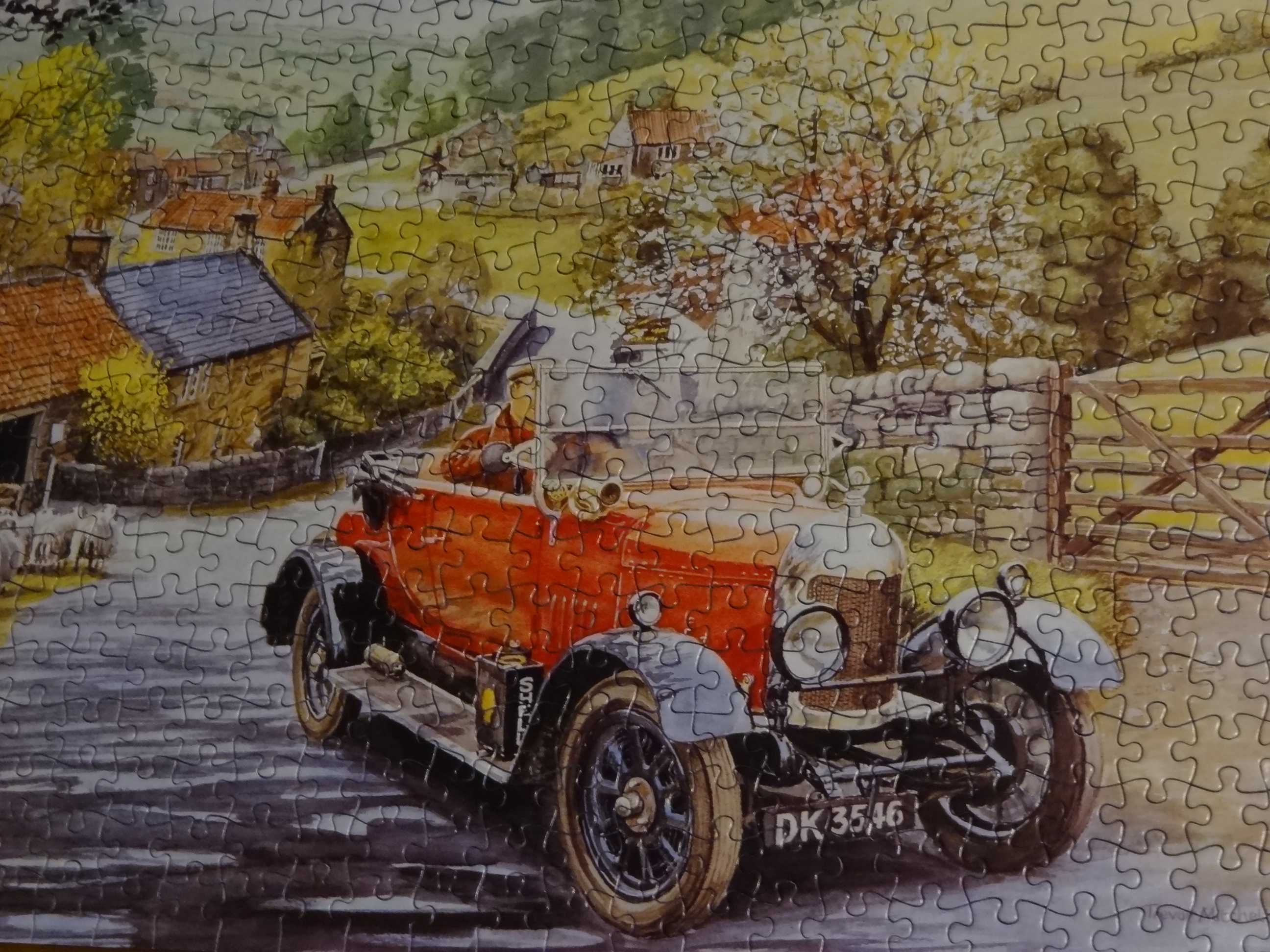 + Puzzle 500 elementów + wieś, angielskie stan dobry, 48x34 cm