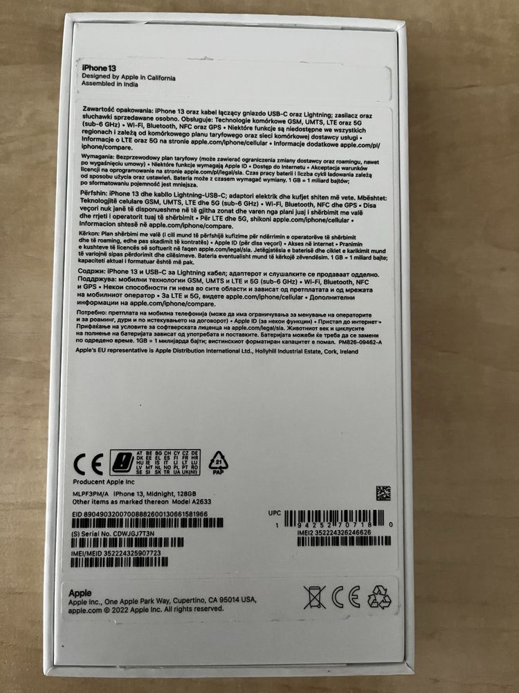 Iphone 13 128 gb midnight jak nowy 88% kondycji