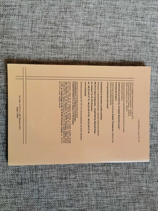 Przegląd Humanistyczny nr 4 (433) rok LVI WUW
