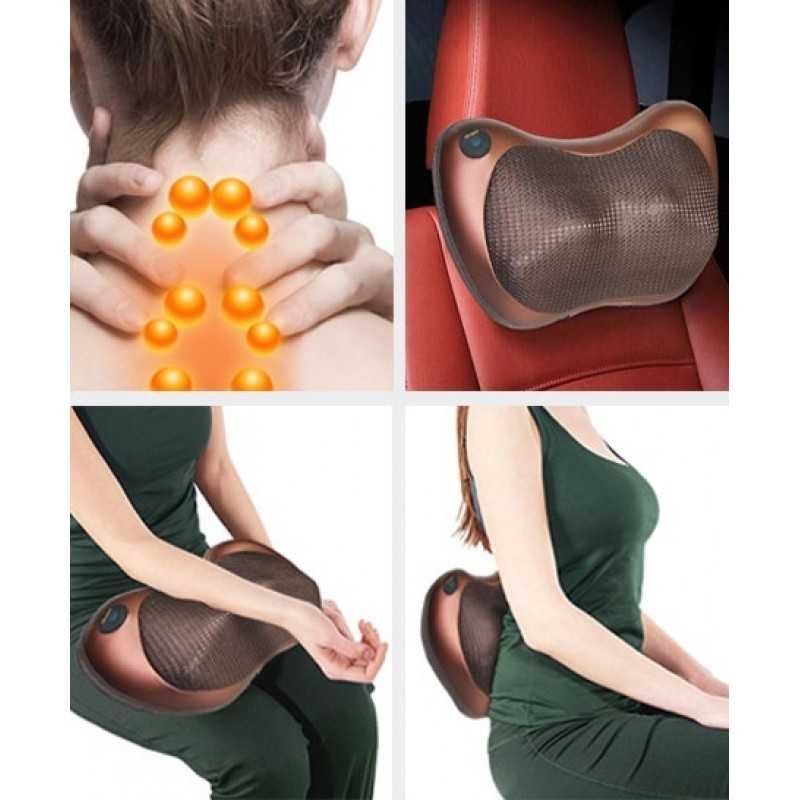 Массажная подушка для спины и шеи Massage pillow 8028 220V AAA