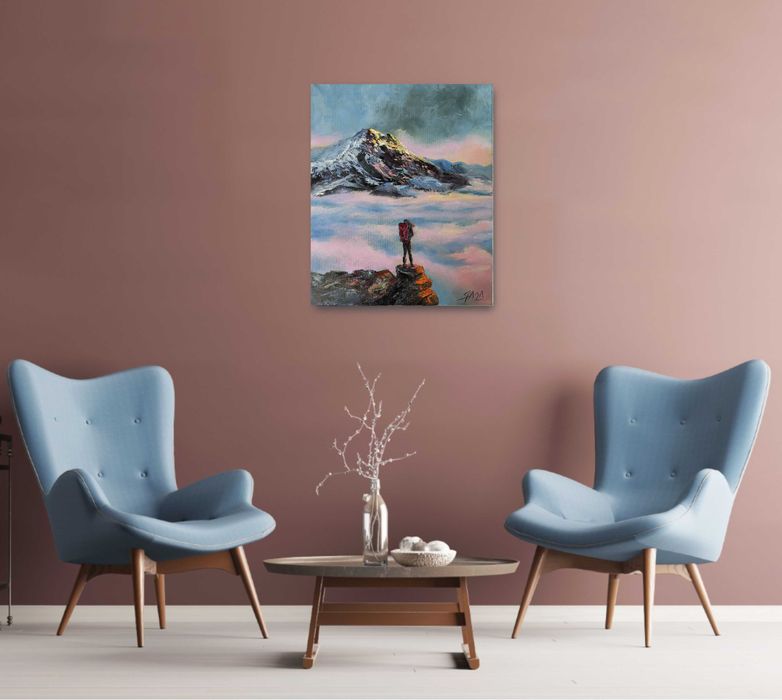 Obraz olejny na płótnie "W górach"