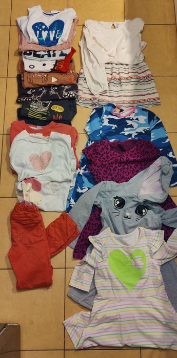 Duży zestaw ubrań 134/140