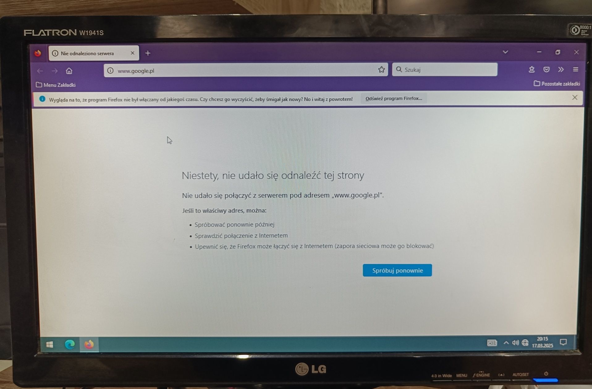 Monitor LG Flatron W1941S 19"