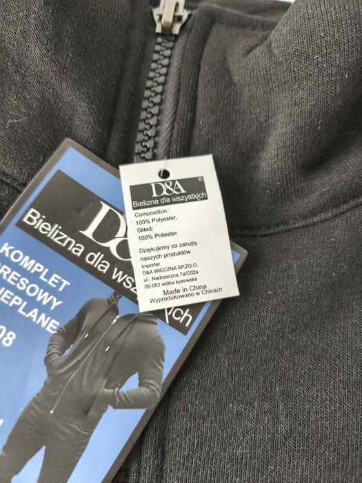 Wyprzedaż Nowy komplet dres bez kaptura męski ocieplany 3XL XXXL