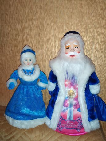 Дед Мороз и Снегурочка лицо керамика