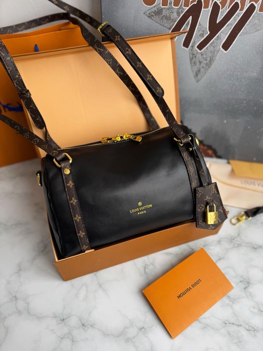 Сумка жіноча чорна Louis Vuitton Express PM шкіряна Speedy луи витон