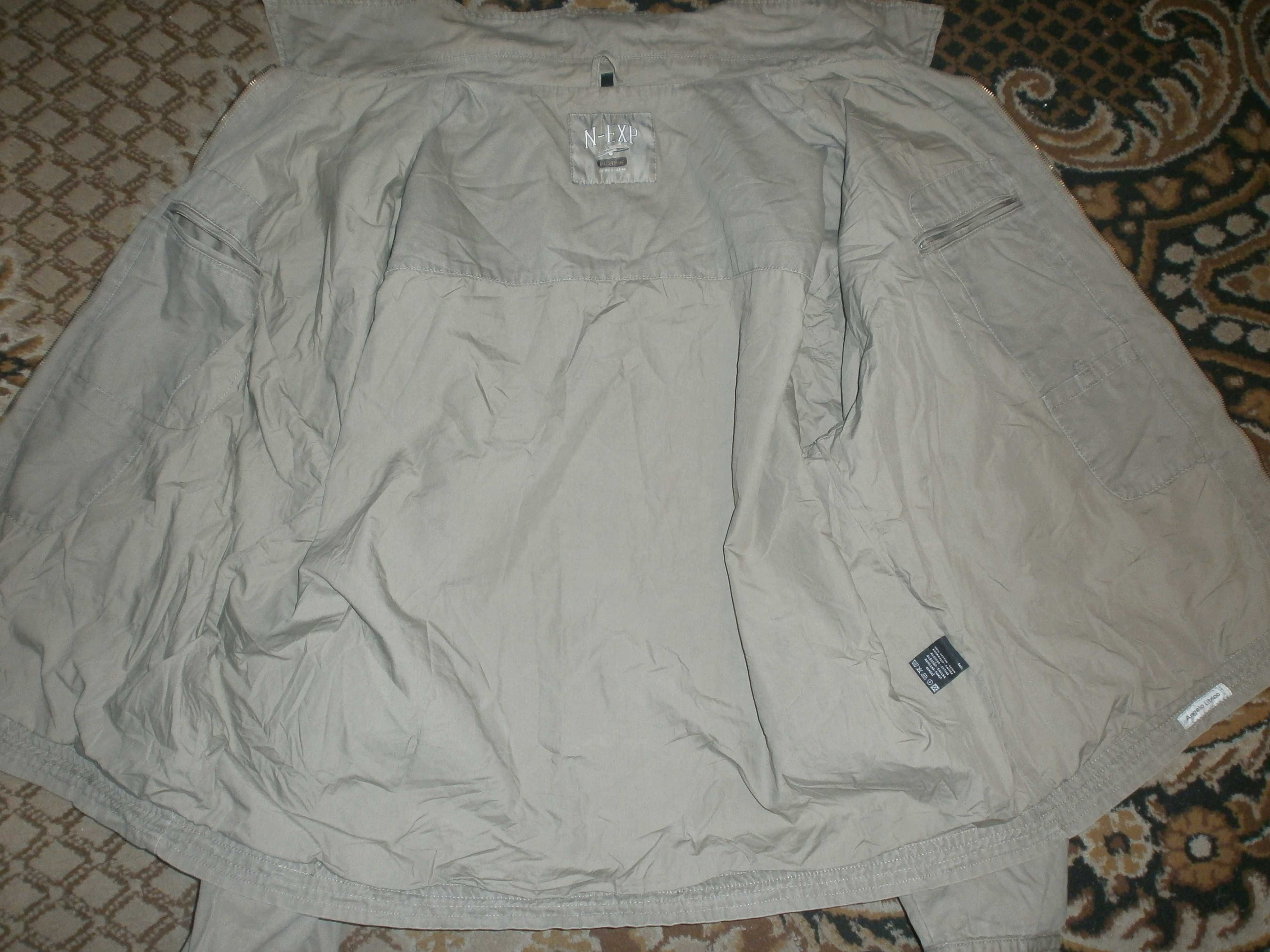 Большой размер. Куртка ветровка N-Exp, олива, р. 5XL, наш 68.ПОГ-79 см