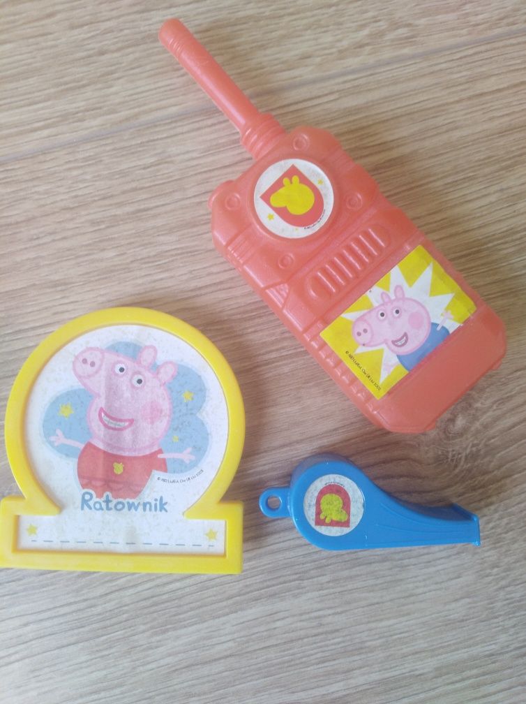 Świnka Peppa, George filiżanki, maskotka, puzzle.