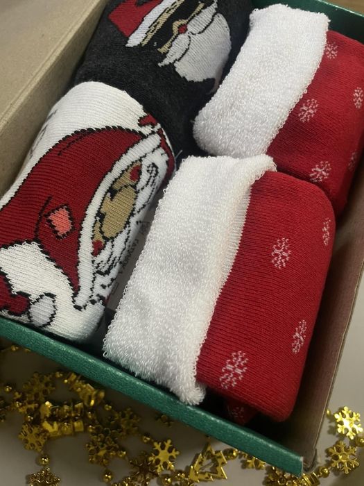 Новорічні шкарпетки дитячі/жіночі/чоловічі махрові теплі . Подарунок