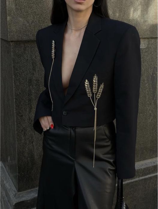 Укорочений оверсайз піджак