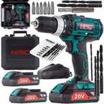 Wiertarko Wkrętarka Akumulatorowa Nac 20v 2biegi +2x Bateria 2ah +łado