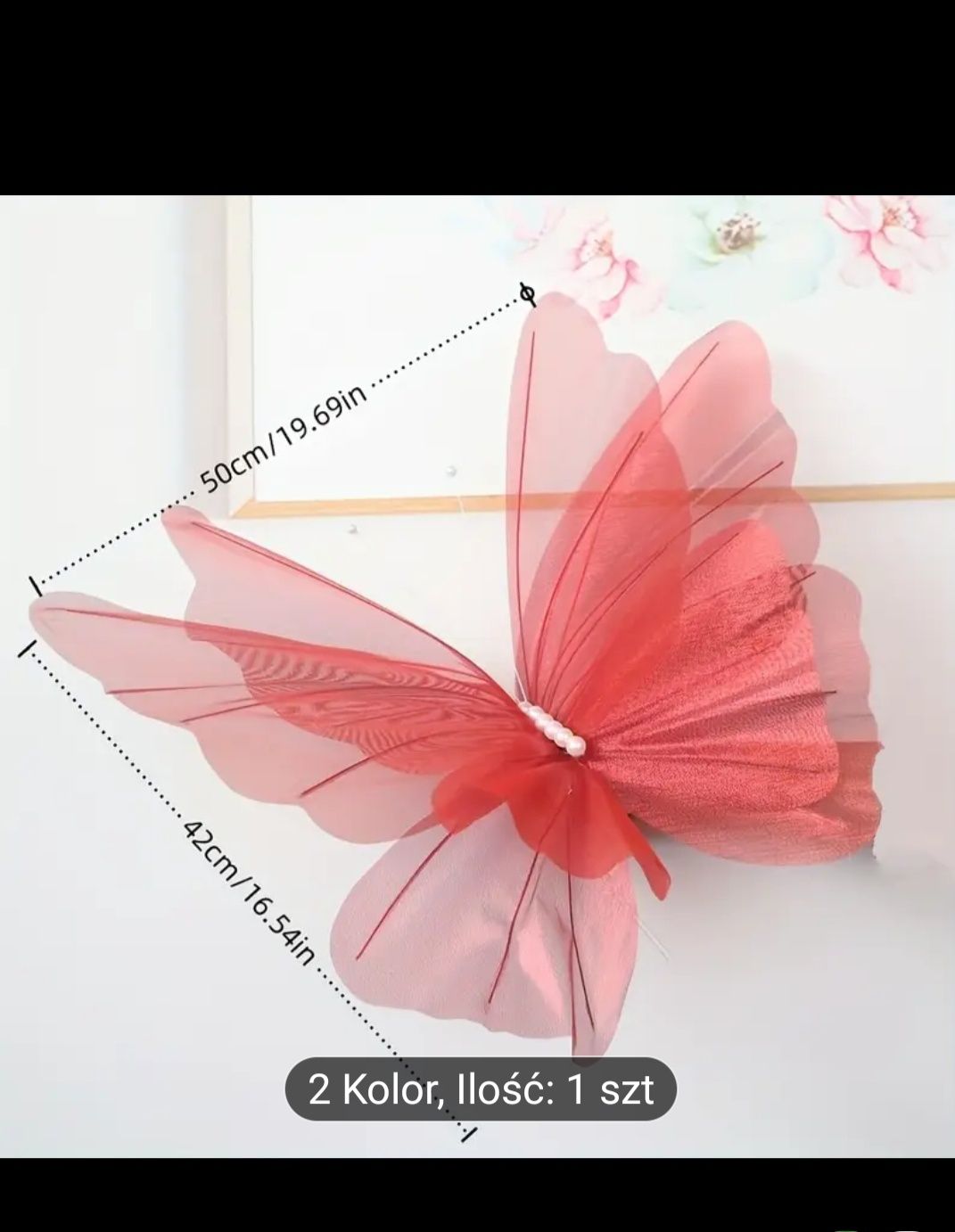 2xMotyl duży dekoracja