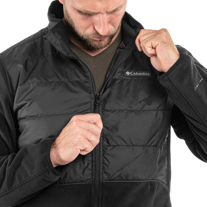Флисовая кофта Columbia Basin Butte II Hybrid Fleece Jacket - Black Хl