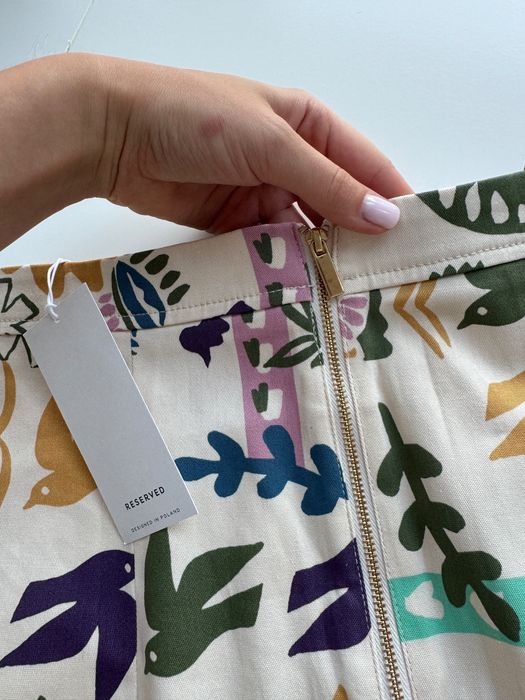 Літня коротка спідниця з принтом RESERVED нова з біркою