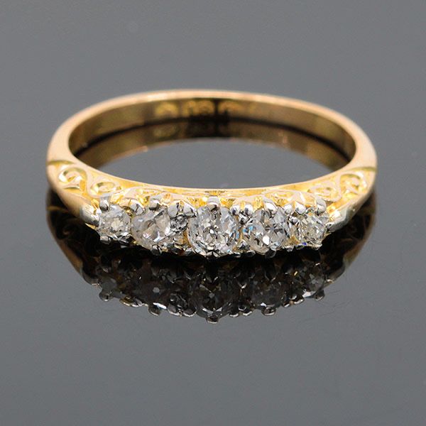 Złoty pierścionek z diamentami 0.30ct 18K
