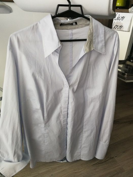 Koszula damska z długim rękawem - łaty na rękawach