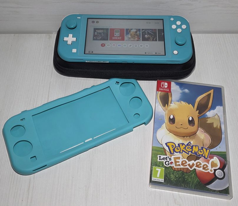 **Konsola Switch Lite Nintendo Turkusowy + Pokemon- Stówka Grudziądz**