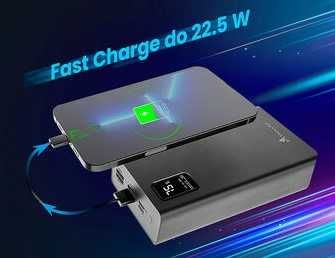 Powerbank 30ah akumulator 30000mah funkcja szybkie ładowanie extralink