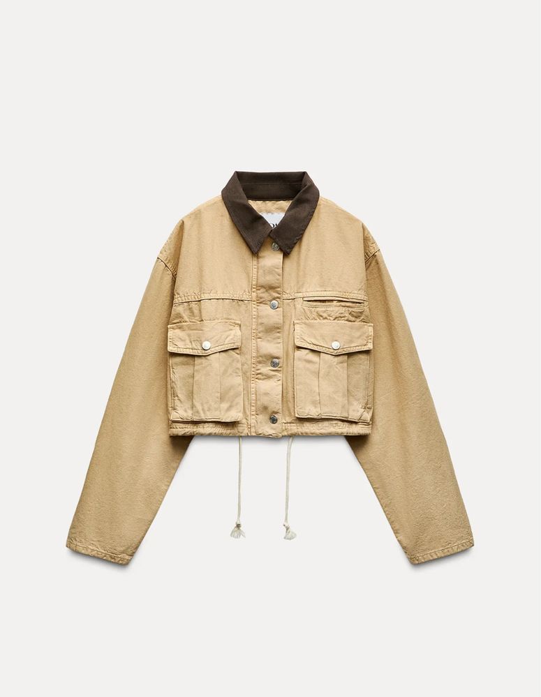 Стильна вкорочена джинсовка ZARA