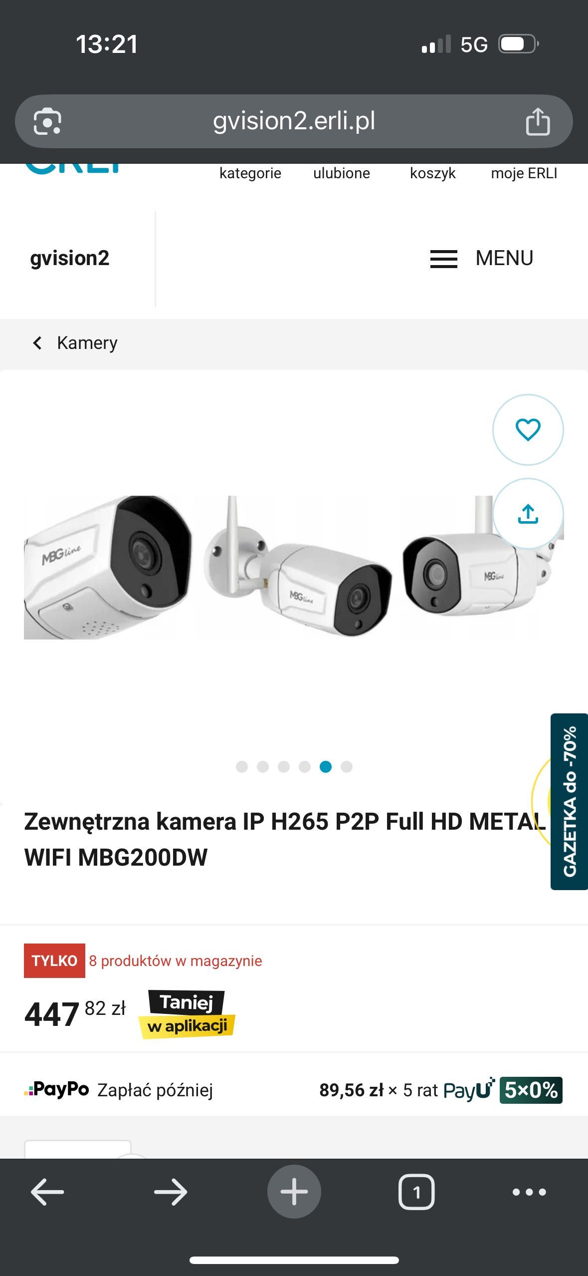Kamera zewnętrzna 4 sztuki