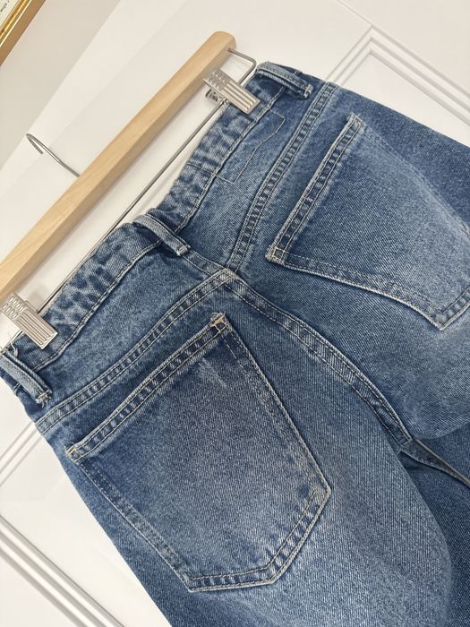 Wide Leg 32 xxs ciemne jeansy szerokie spodnie damskie
