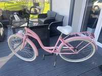 Rower damski holenderski Goetze różowy, koszyk na zakupy, kola 28 cali