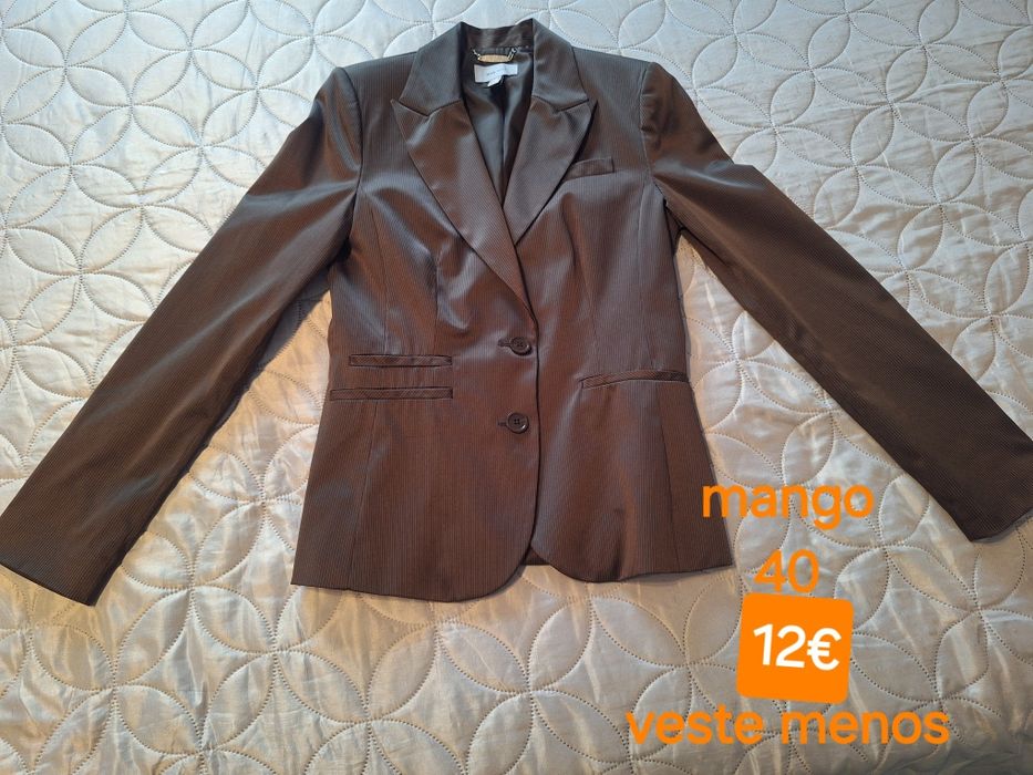 Blazer castanho mango 40