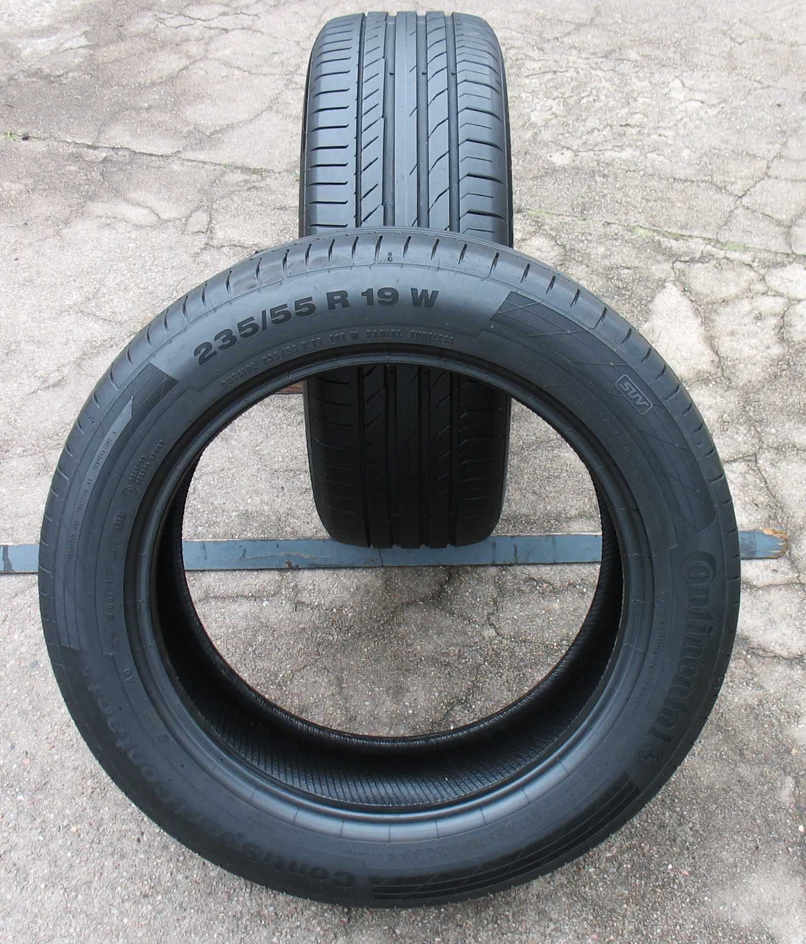 Opony letnie 235/55r19 Continental 2018r 7mm cena za 2szt