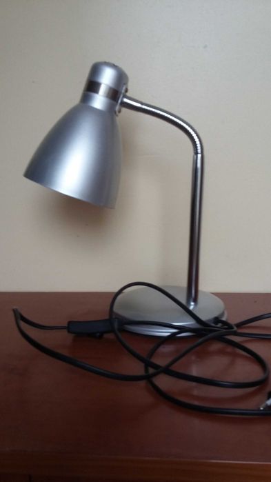 Lampka Metalowa szaro srebrna jak nowa