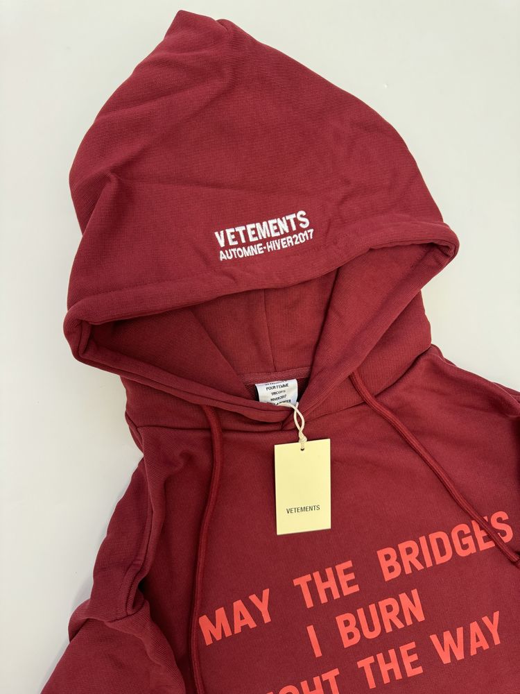 худи Vetements May the bridges i burn balenciaga raf simons rick owens