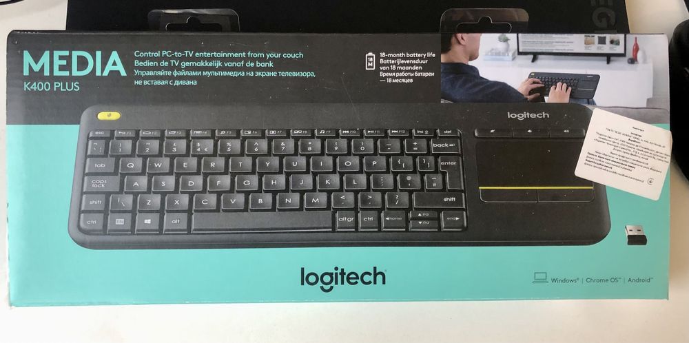 Клавиатура беспроводная Logitech K400 Plus