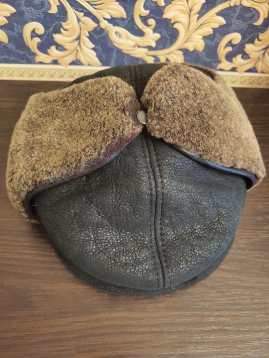 Зимняя натуральная кепка