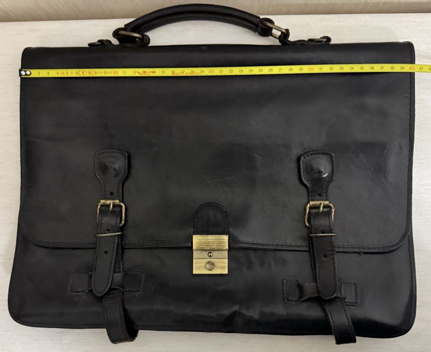 Вінтажний чоловічий шкіряний портфель