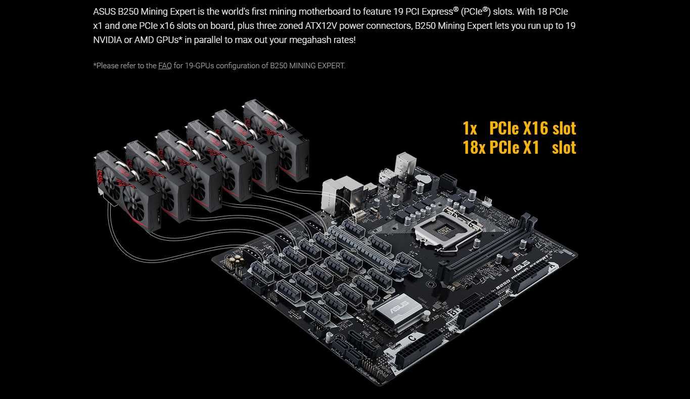 Материнка Asus B250 MINING EXPERT +CPU+4Gb DDR4